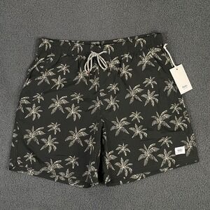Katin Mai Tai Volley Swim Shorts Mens Medium Palm Mesh Lined Trunks Beach Surf